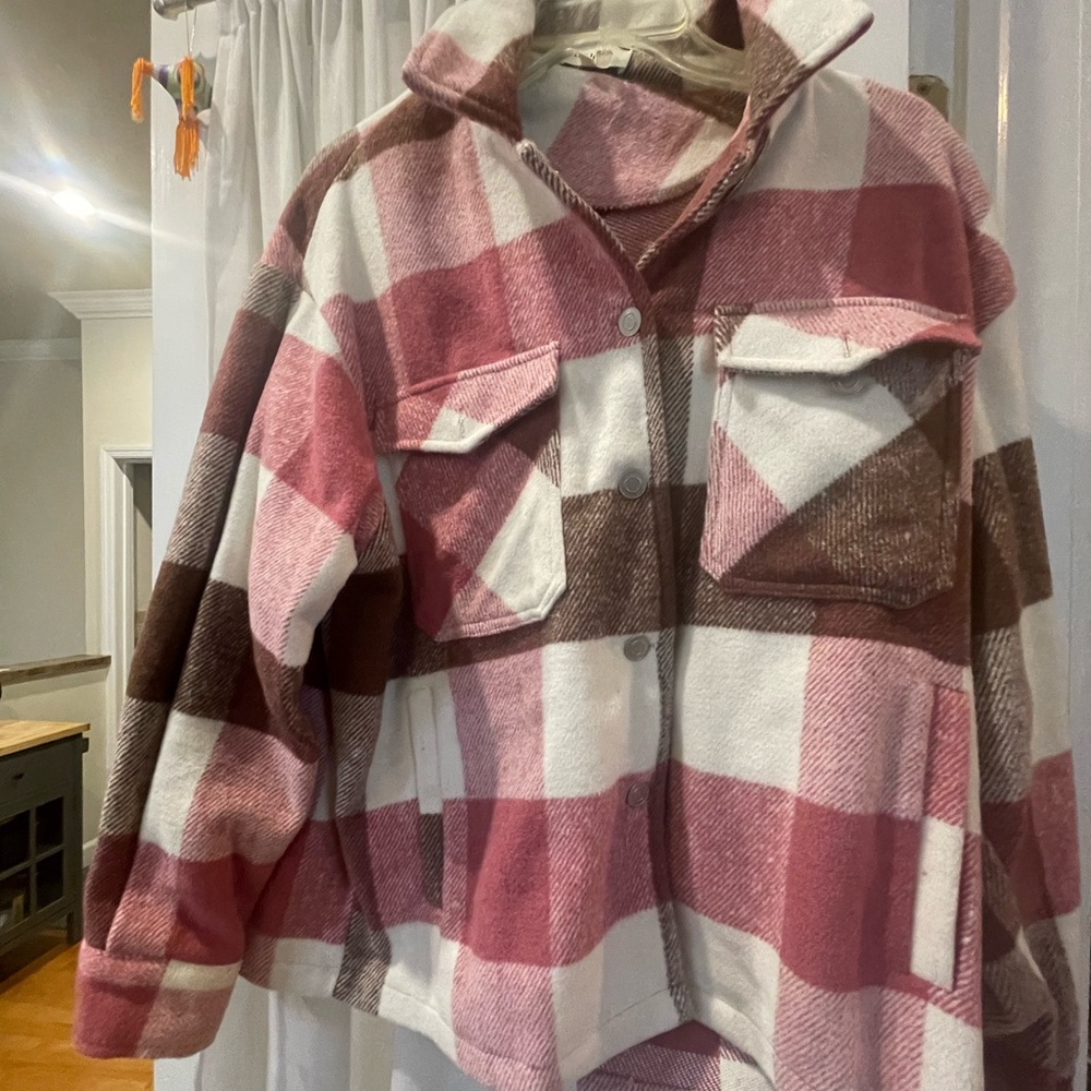 Pink Plaid Shacket